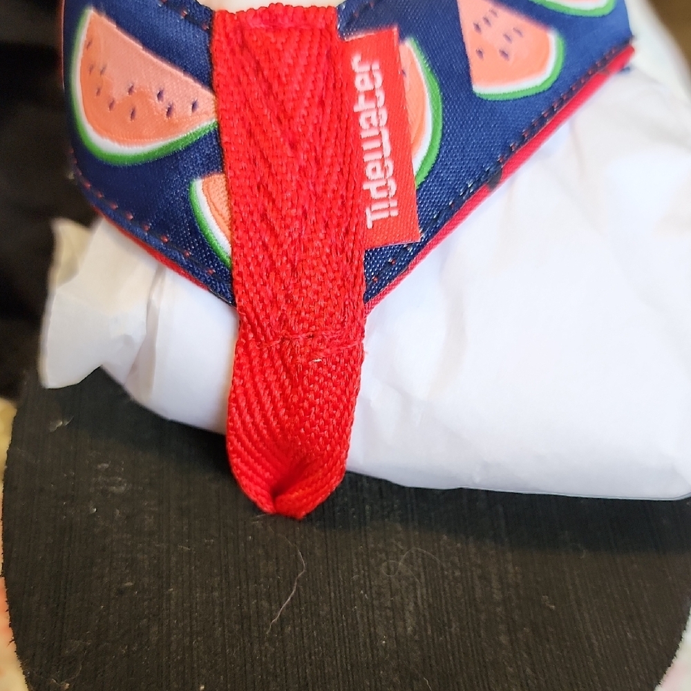 TIDEWATER Watermelon Print Sandals with Red Straps - Picture 8 of 9